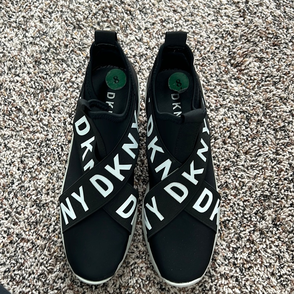 DKNY wedge slip ins